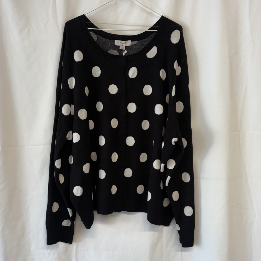 Victor Glemaud Monochrome Knit Black & White Sweater sz 3x